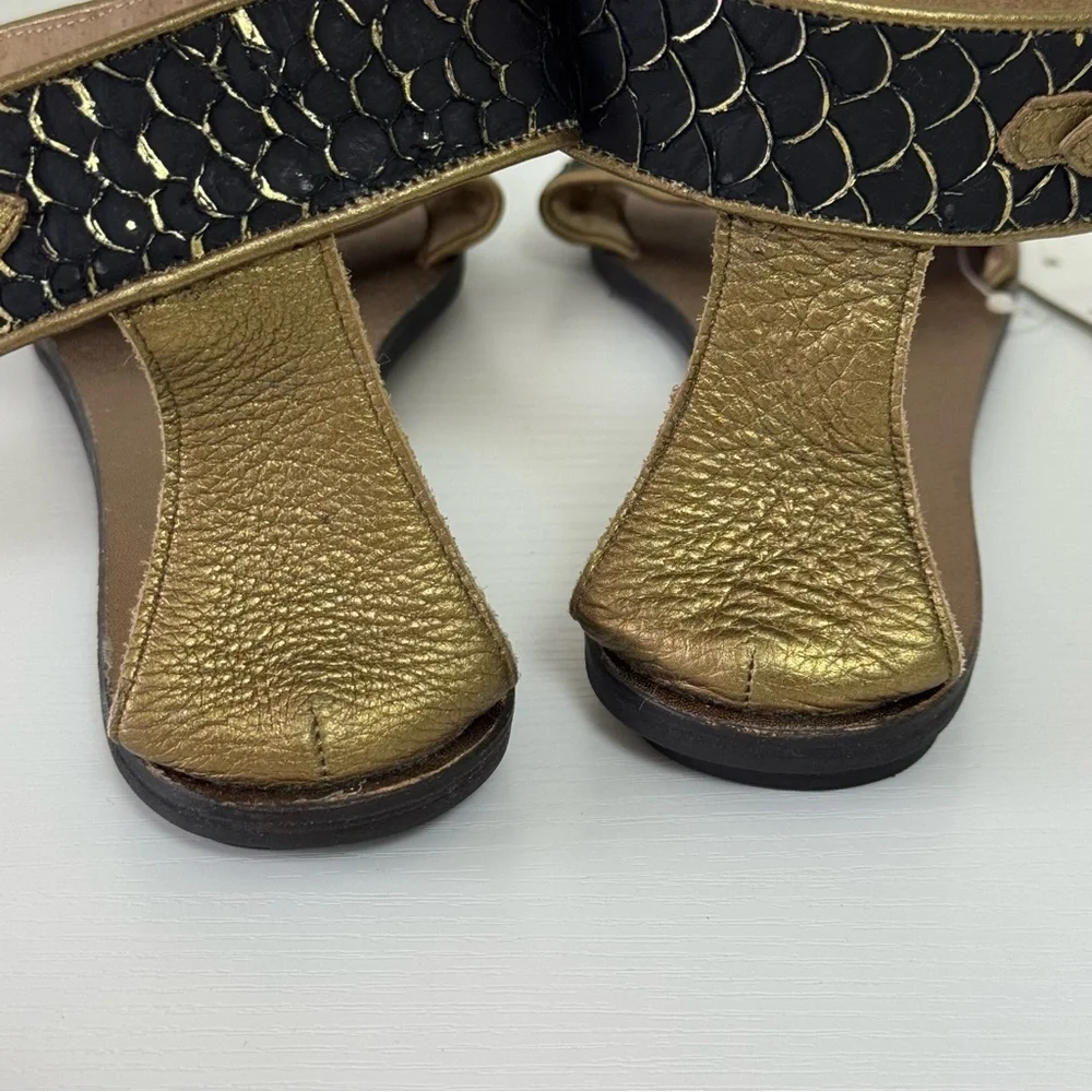 New! Zingara Stylish Black and Tan Sandals, Size 8